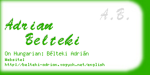 adrian belteki business card
